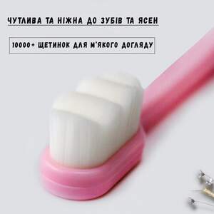 Зубна Щітка Ультрам'яка ANRI.E. - Рожевий/Білий